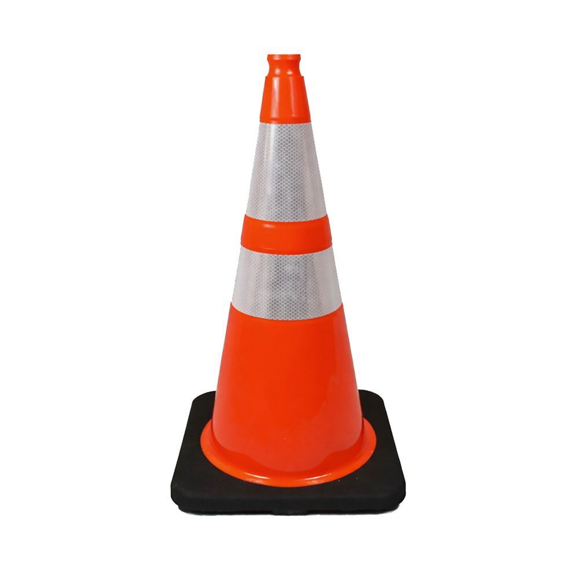 Interstate Safety 50028 28 Inch PVC 7lbs Traffic Cone with Dual- Reflective Bands - Orange